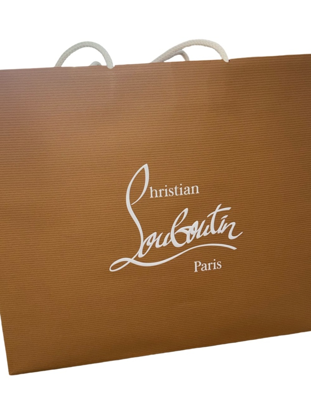 Christian Louboutin Tan Brown Logo Shopping Tote